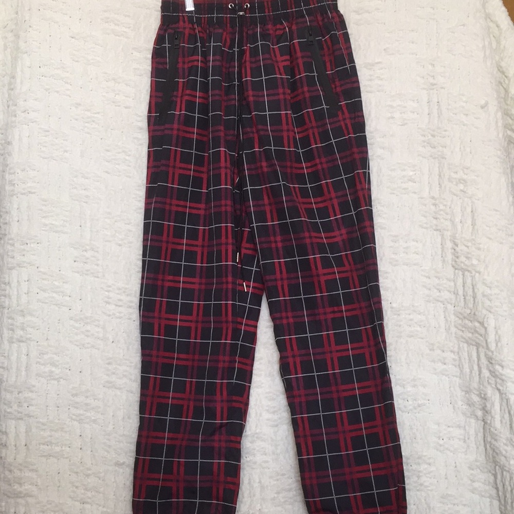 Forever 21 Plaid Windbreaker Jogger Pants  M